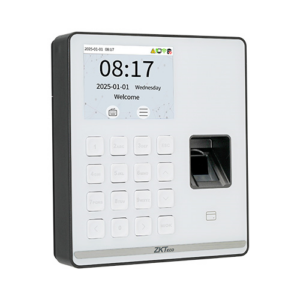 Imagen del SenseFace M1 reloj biométrico en Perú, dispositivo de reconocimiento facial ZKTeco para control de asistencia y gestión de personal en empresas.